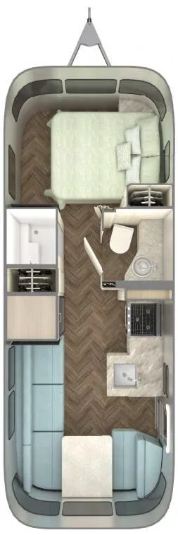 Airstream International 25FB floor plan