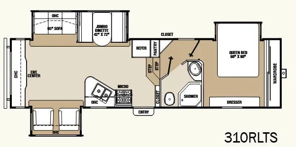 2012 Coachmen Chaparral 310RLTS - Floor plan