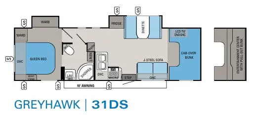 Jayco Greyhawk 31DS floor plan