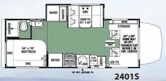 Forest River Forester MBS 2401S floor plan