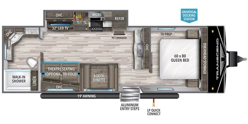 2023 Grand Design Transcend Xplor 260RB floor plan