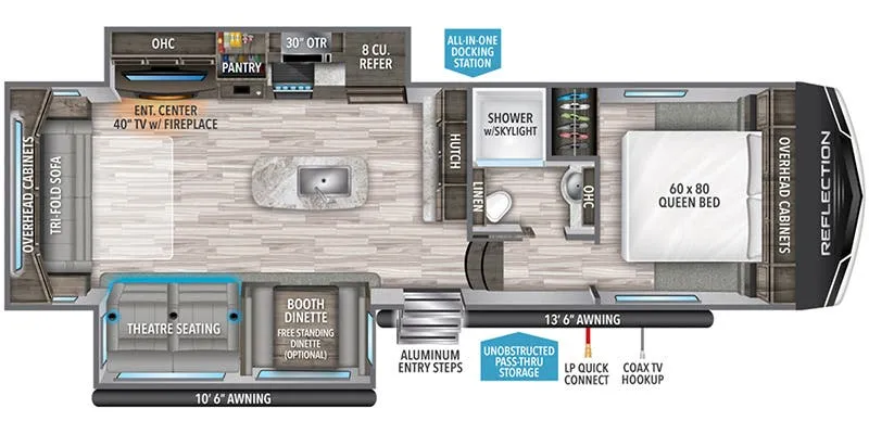 2020 Grand Design Reflection 150 Series 295RL floor plan