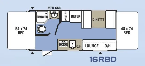 Coachmen Clipper 16RBD floor plan