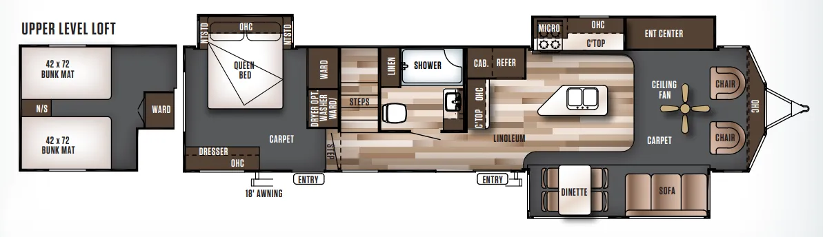 Forest River Wildwood Lodge 4092BFL floor plan