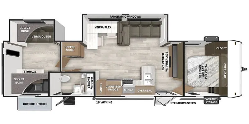 2025 Forest River Wildwood 32BHDS floor plan