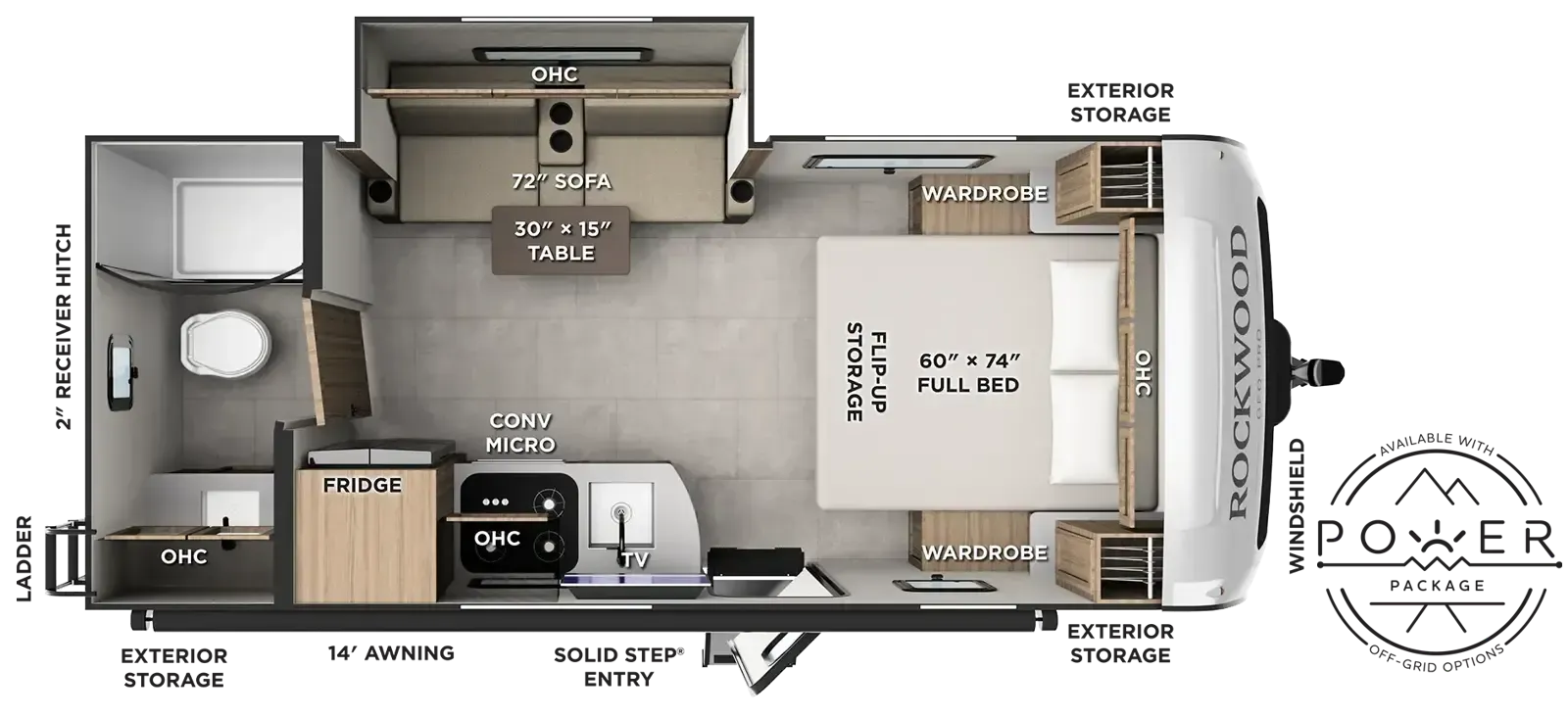 Forest River Rockwood Geo Pro G20SFB floor plan