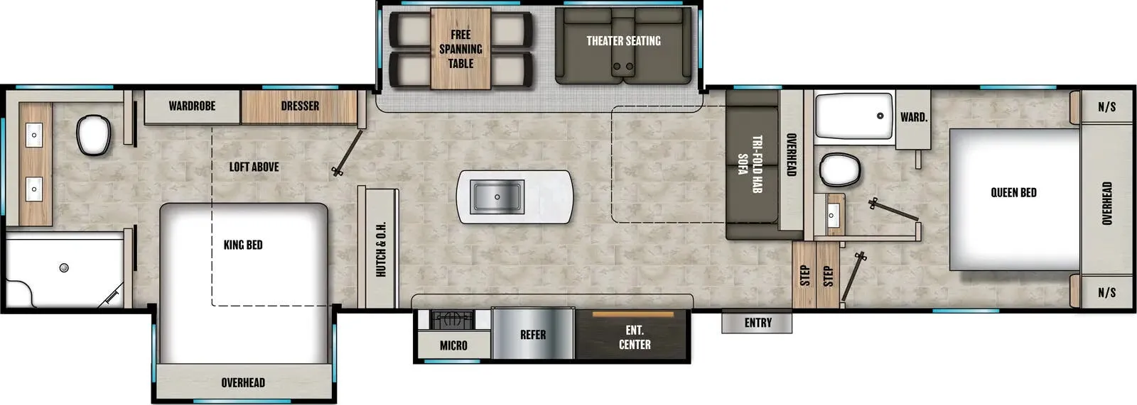 Coachmen Chaparral 381DBL floor plan