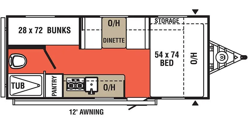 Forest River Independence Trail 172BH floor plan
