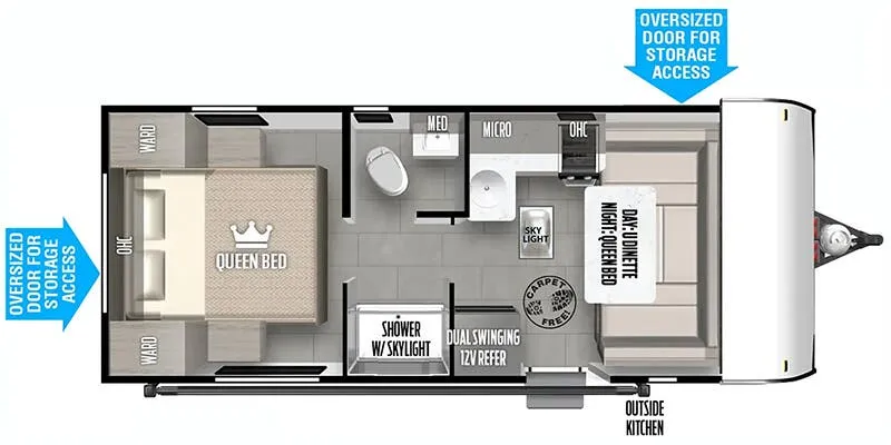 2025 Forest River Wildwood 161QK - Floor plan