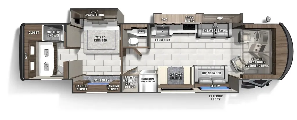 2024 Coachmen Sportscoach 411TS floor plan