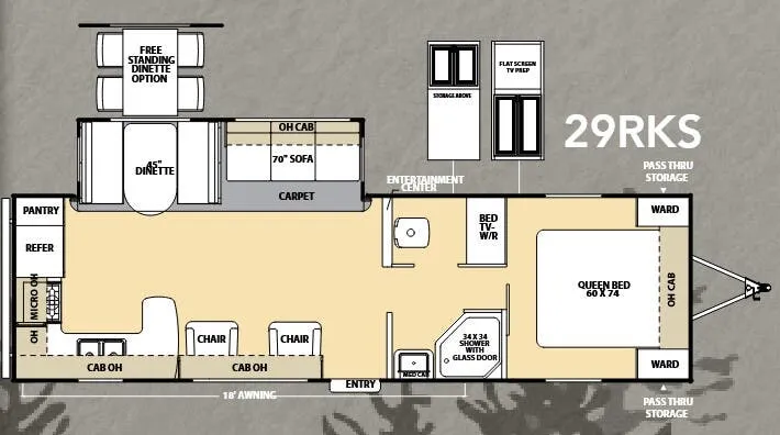 Coachmen Catalina Deluxe 29RKS floor plan
