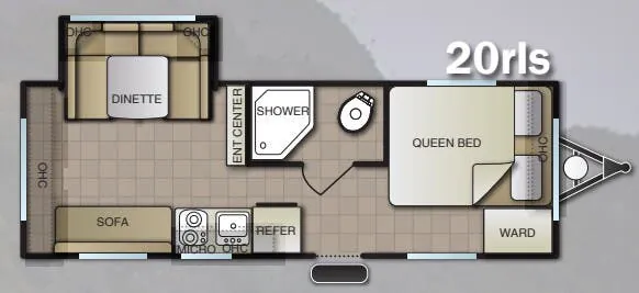 Pacific Coachworks Mighty Lite M20RLS floor plan