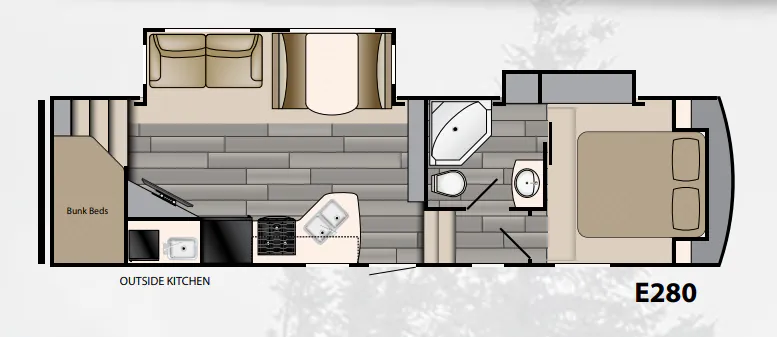 Heartland ElkRidge Xtreme Light E 280 floor plan