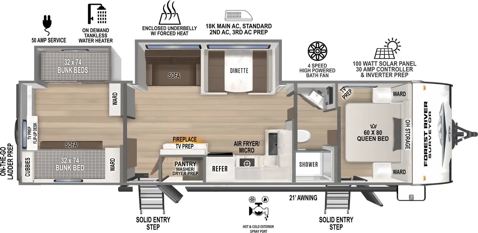 Forest River Surveyor Legend X 32CAMP floor plan