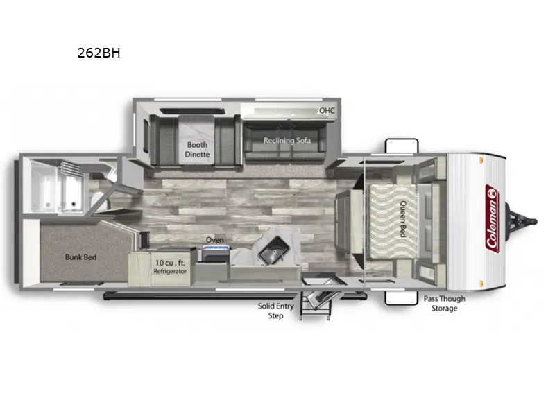 2023 Dutchmen Coleman Lantern LT 262BH floor plan