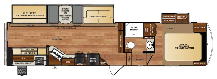 Forest River Black Diamond 32BHW floor plan