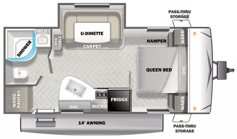 Forest River EVO 2160 floor plan