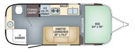 2018 Airstream Tommy Bahama 27FB floor plan