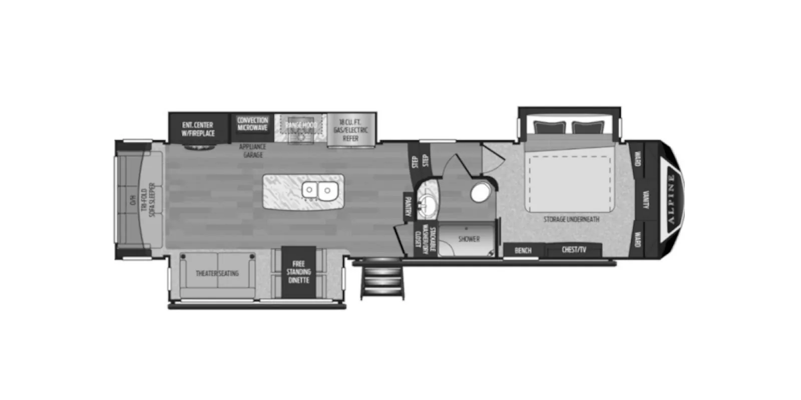 2019 Keystone Alpine 3650RL - Photo 3