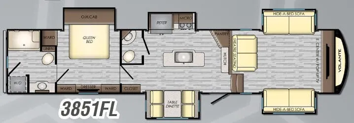 CrossRoads Volante 3851FL floor plan