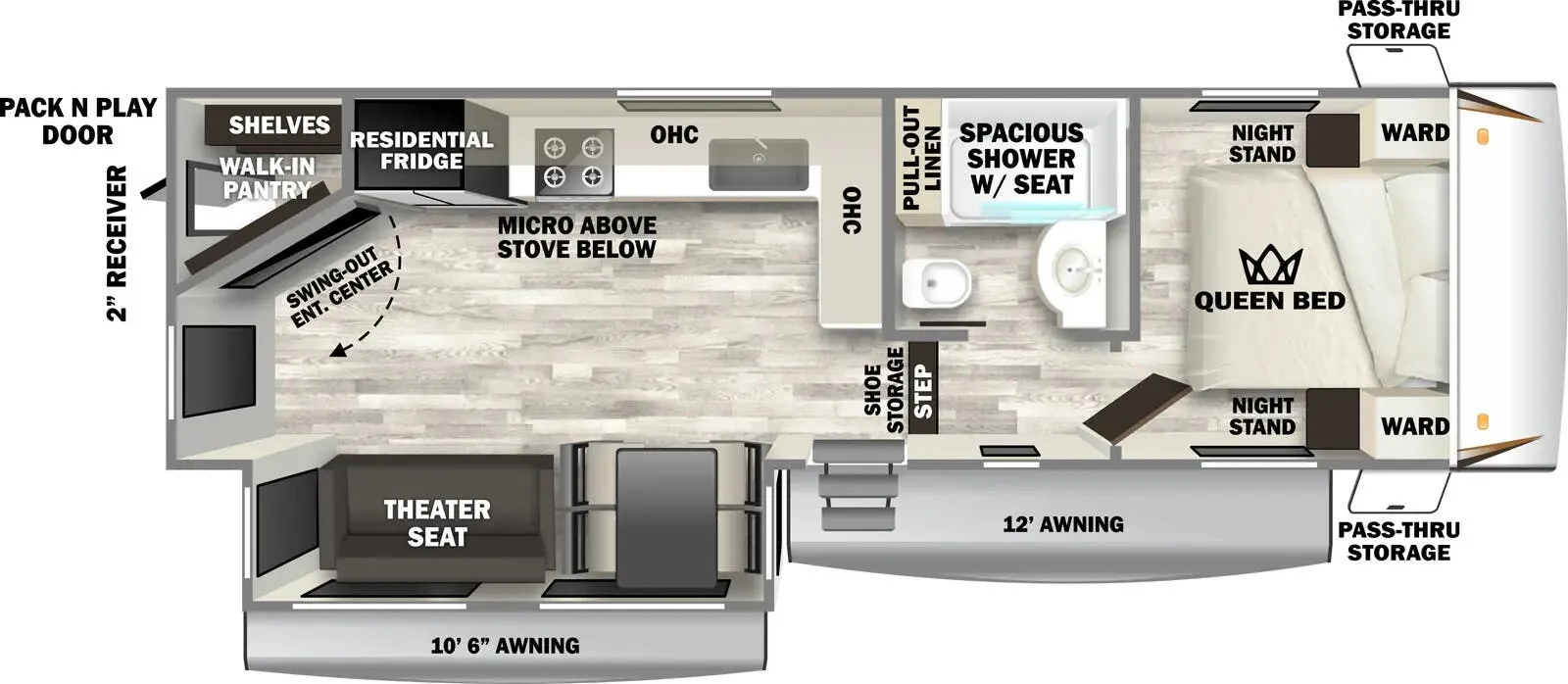 2025 Forest River Sabre 25RLS - Floor plan