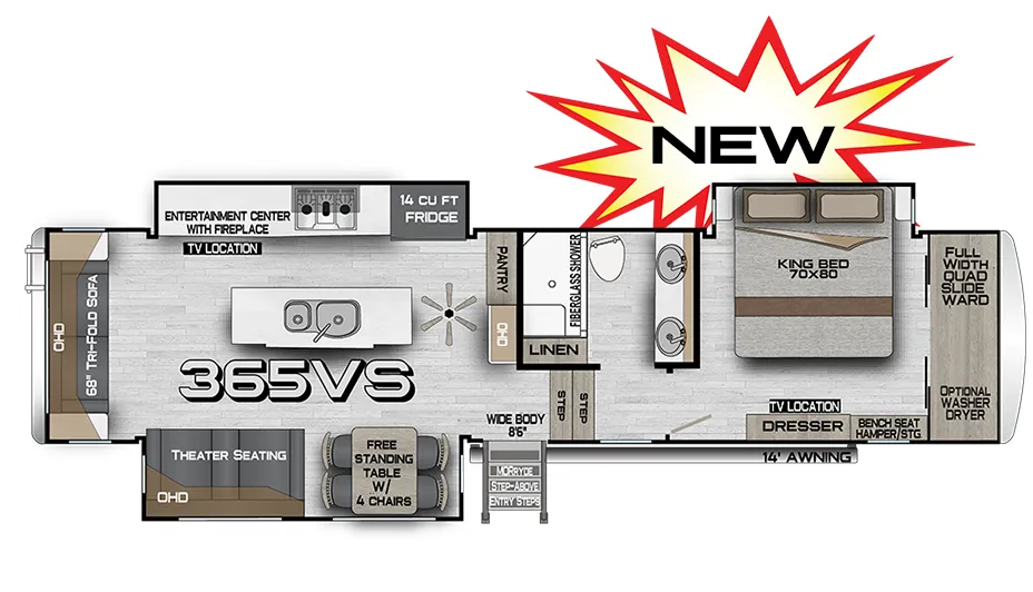 2026 Northwood Arctic Fox NXT 365VS floor plan