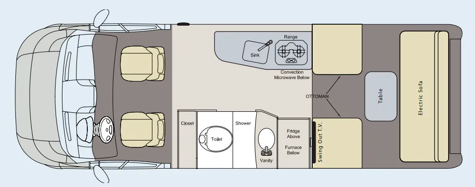 Pleasure-Way Lexor TS BASE floor plan
