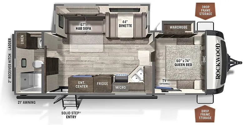 2020 Forest River Flagstaff Super Lite 26RBWS - Floor plan