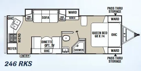 Coachmen Freedom Express Ultra Lite 246RKS floor plan