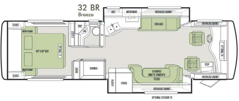 2014 Tiffin Allegro Breeze 32BR - Floor plan