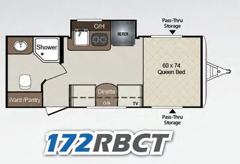 Keystone Bullet Colt 172RBCT floor plan