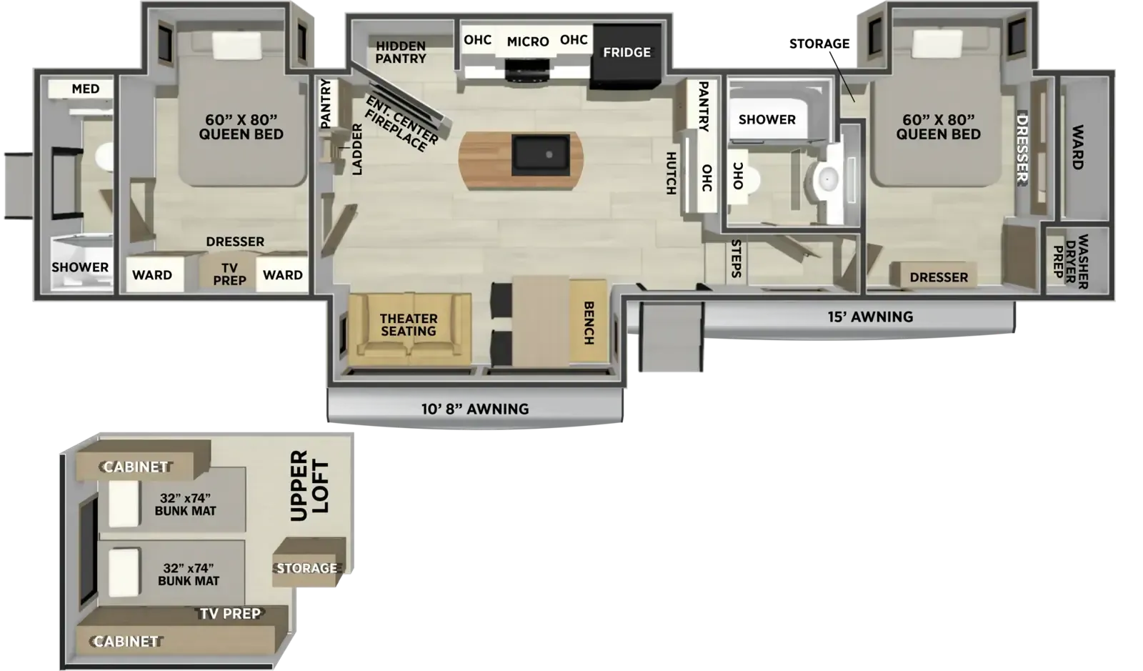 Forest River Sandpiper 4002FB floor plan