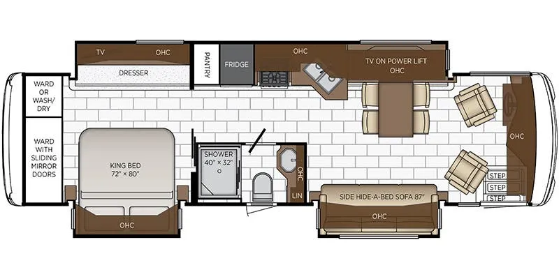 Newmar Ventana 3407 floor plan