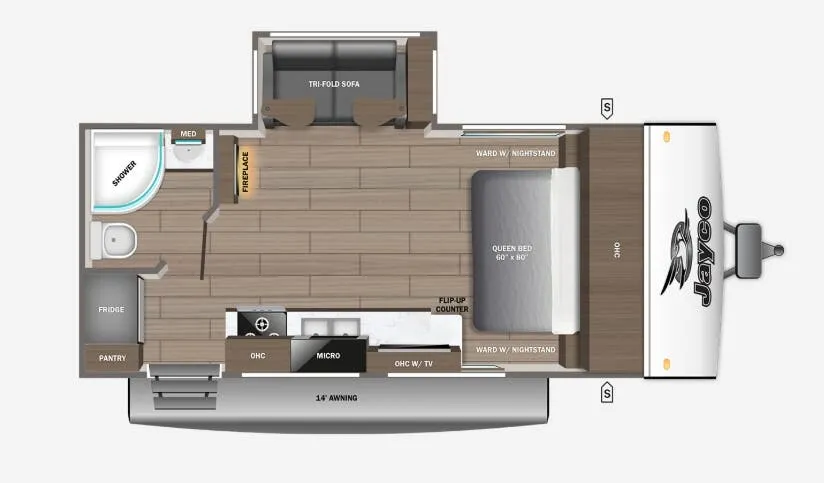 Jayco Jay Feather 18RBF floor plan