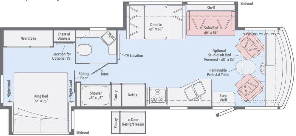 Winnebago Sunstar 32YE floor plan