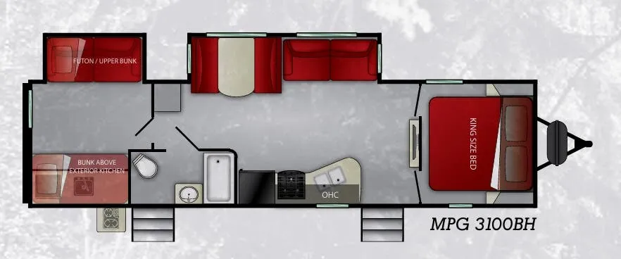 Cruiser RV MPG 3100BH floor plan