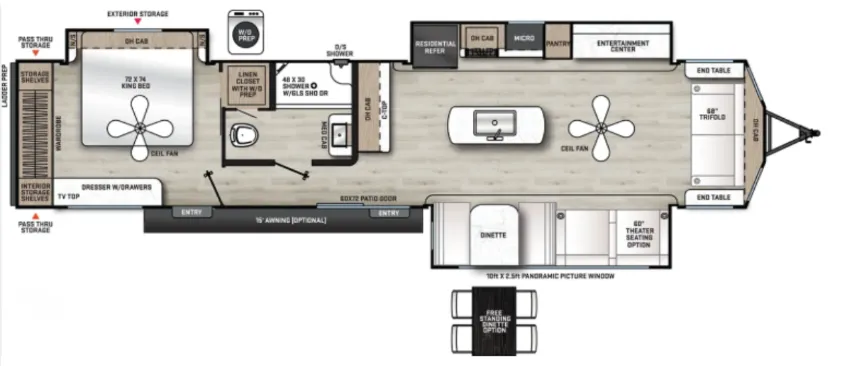 2023 Coachmen Catalina Destination 39MKTS - Floor plan