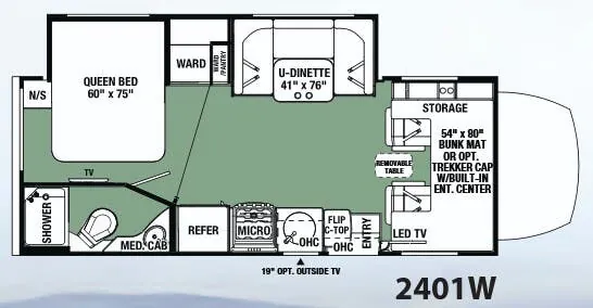 Forest River Forester MBS 2401W floor plan
