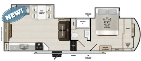 Forest River Wildwood Heritage Glen 280RE floor plan