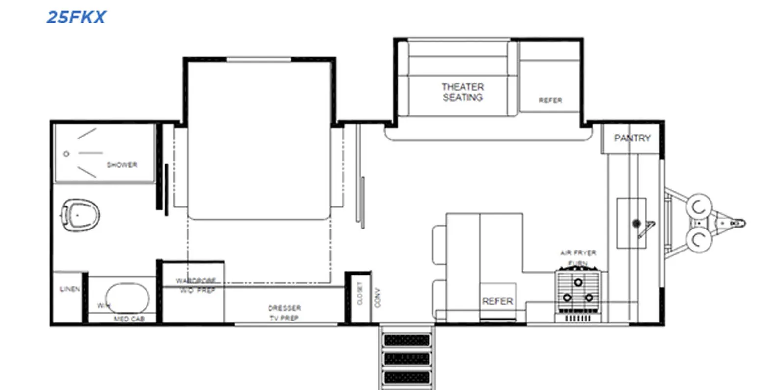 2027 Forest River Cherokee Alpha Wolf 25FKX - Floor plan