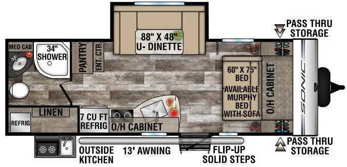 Venture RV Sonic SN220VRB floor plan
