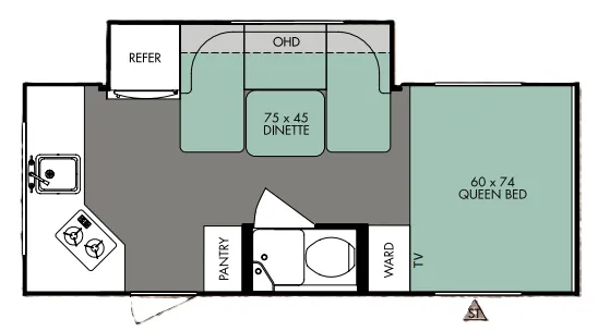 Forest River R-Pod 179 floor plan