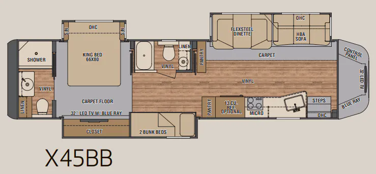 Renegade RV XL X45BB floor plan