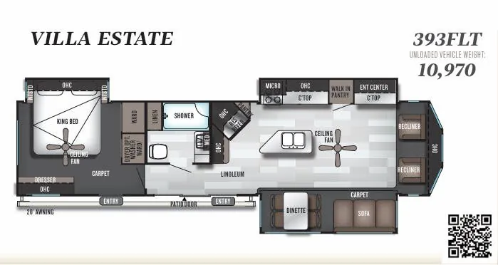 Forest River Salem Villa Estate 393FLT floor plan