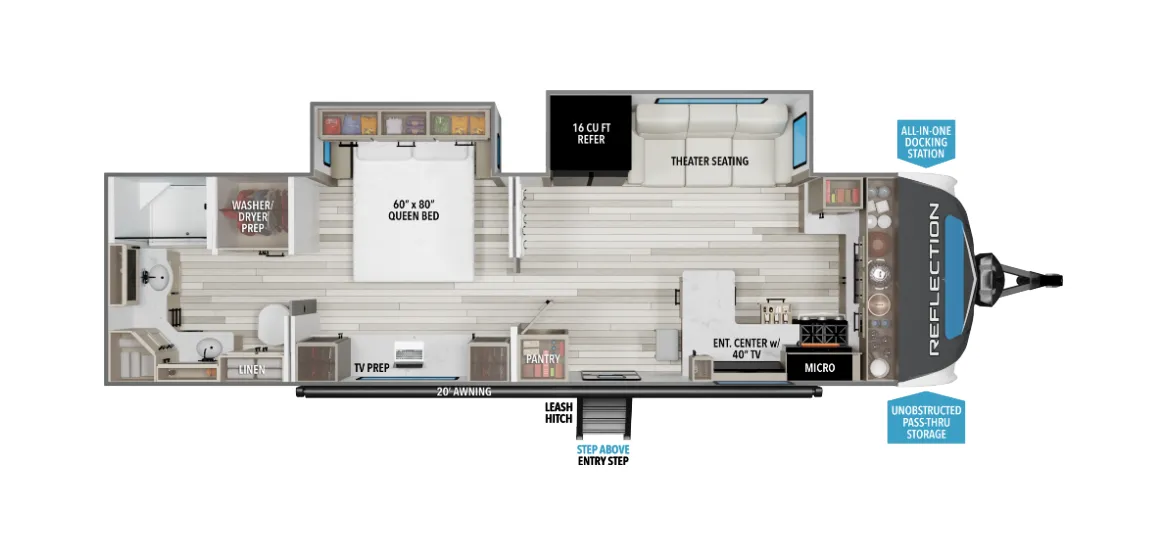 2026 Grand Design Reflection 322FKTS - Floor plan