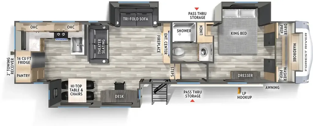2027 Forest River Wildcat 33CHEF floor plan
