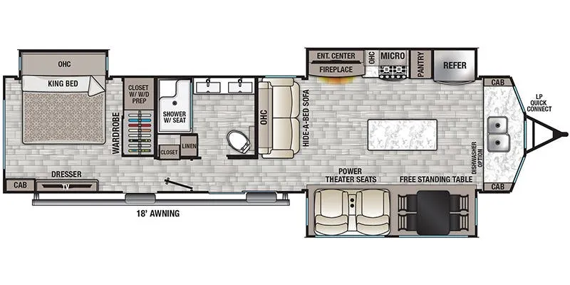 2022 Forest River Cedar Creek Cottage 40CFK2 - Floor plan