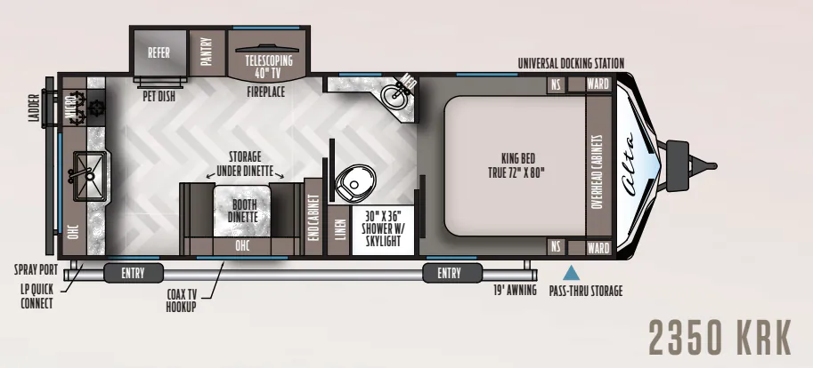 East to West Alta 2350KRK floor plan