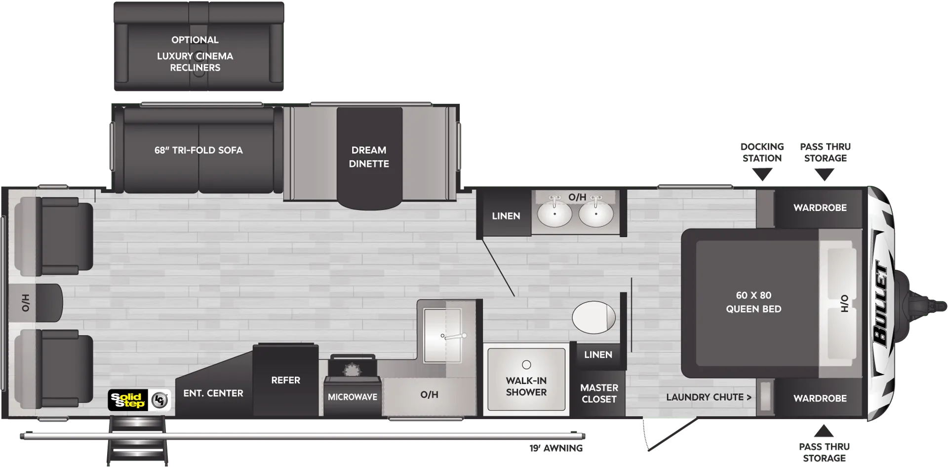 Keystone Bullet 291RLSWE floor plan