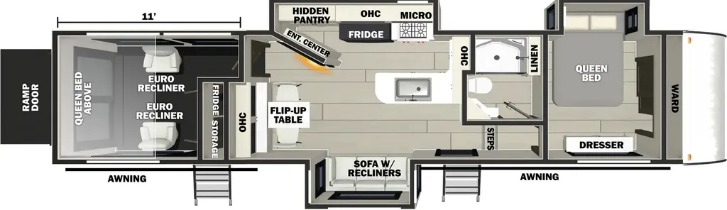 2026 Forest River Cherokee Rogue Armored 341GS11 floor plan